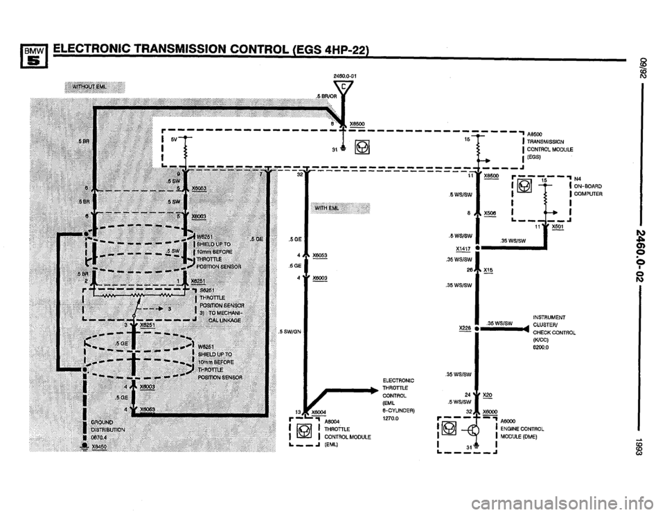 BMW M5 1993 E34 Electrical Troubleshooting Manual 