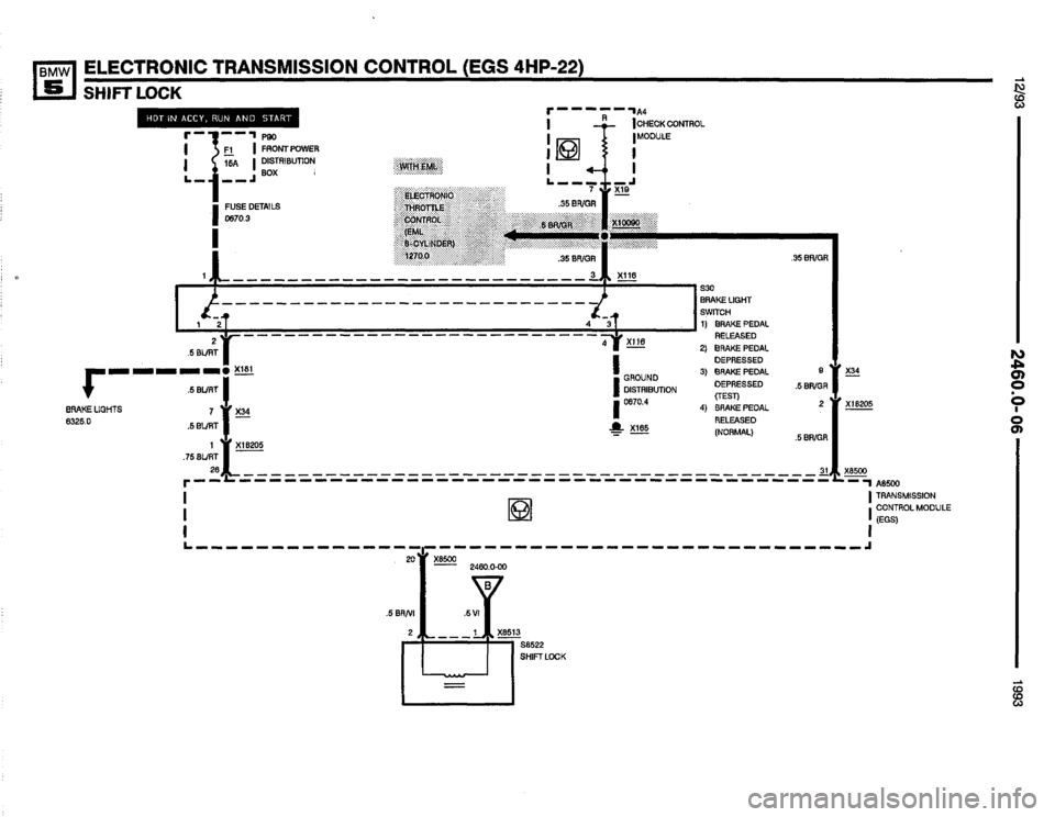 BMW M5 1993 E34 Electrical Troubleshooting Manual 