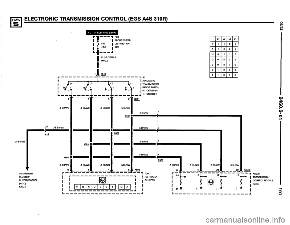 BMW M5 1993 E34 Electrical Troubleshooting Manual 
