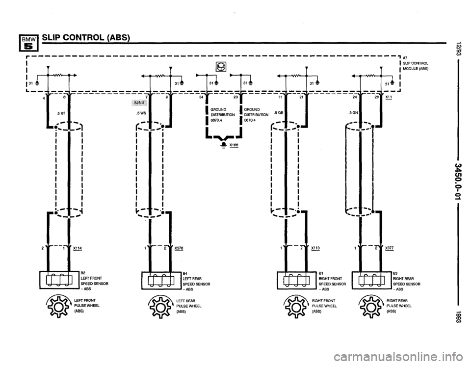 BMW M5 1993 E34 Electrical Troubleshooting Manual 