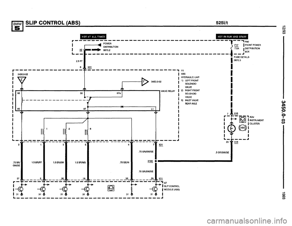 BMW M5 1993 E34 Electrical Troubleshooting Manual 
