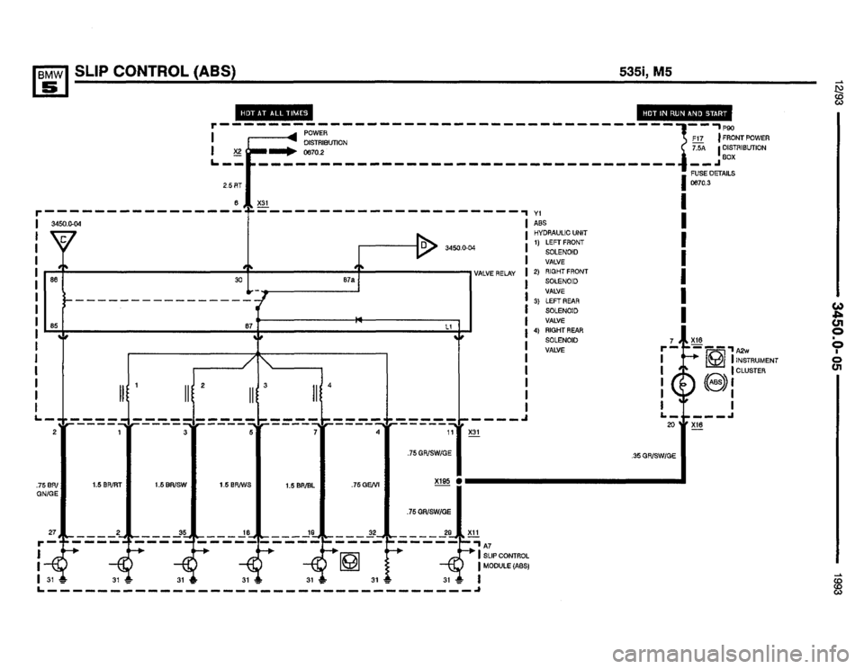 BMW M5 1993 E34 Electrical Troubleshooting Manual 