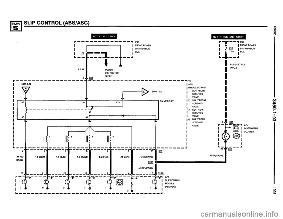 BMW M5 1993 E34 Electrical Troubleshooting Manual 