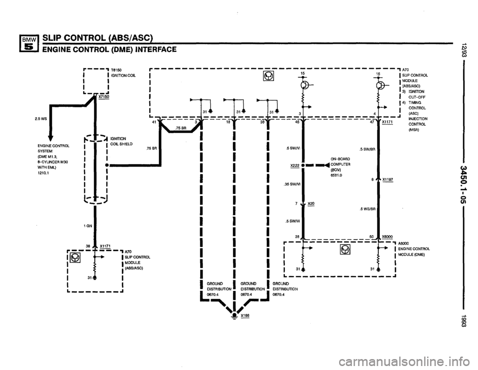 BMW M5 1993 E34 Electrical Troubleshooting Manual 