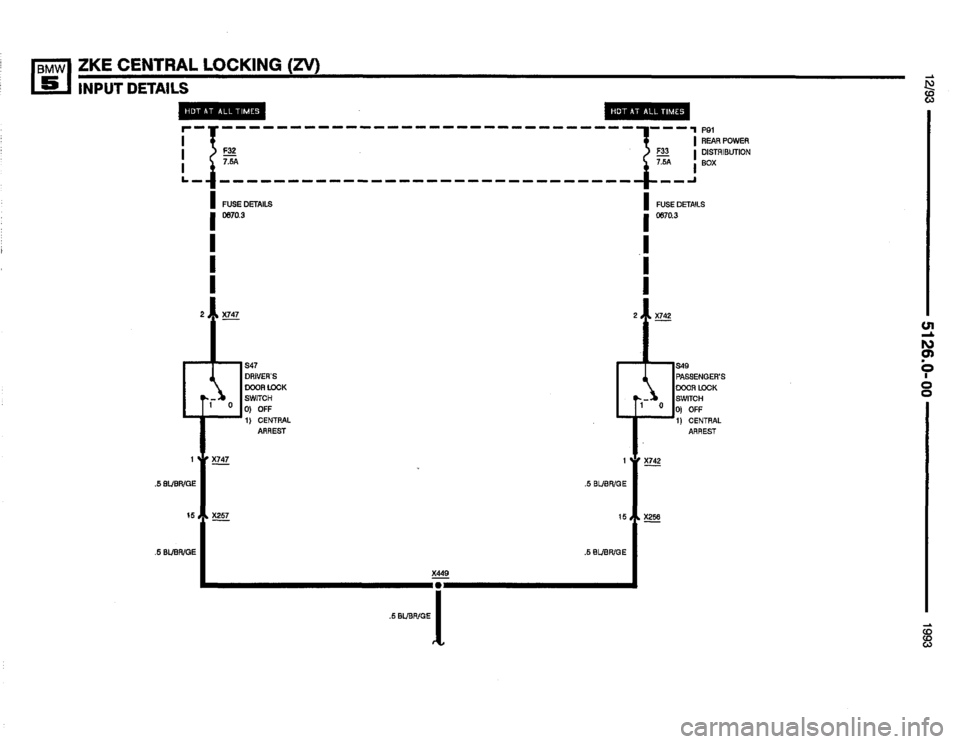BMW M5 1993 E34 Electrical Troubleshooting Manual 