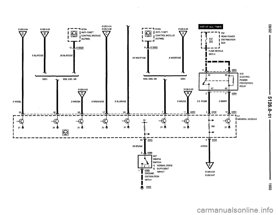 BMW M5 1993 E34 Electrical Troubleshooting Manual 
