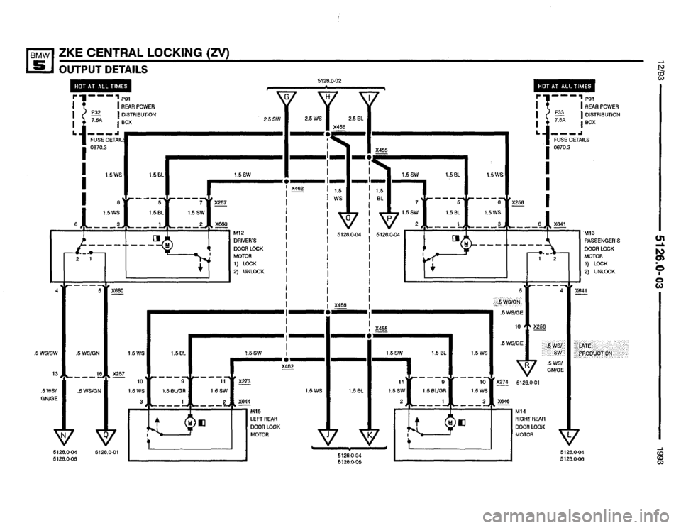 BMW M5 1993 E34 Electrical Troubleshooting Manual 