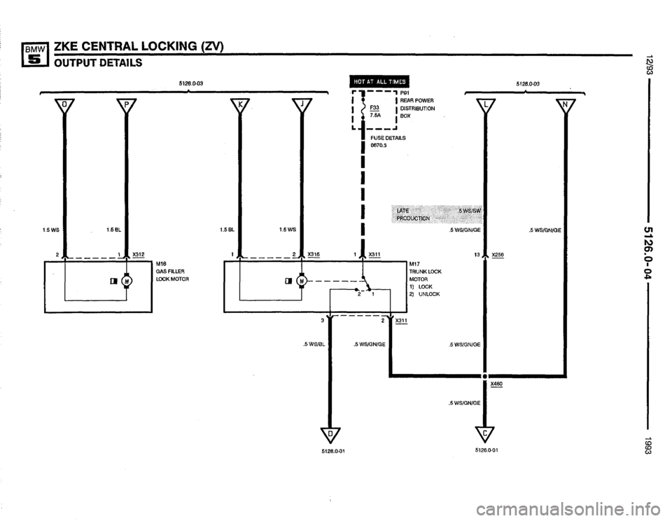 BMW M5 1993 E34 Electrical Troubleshooting Manual 