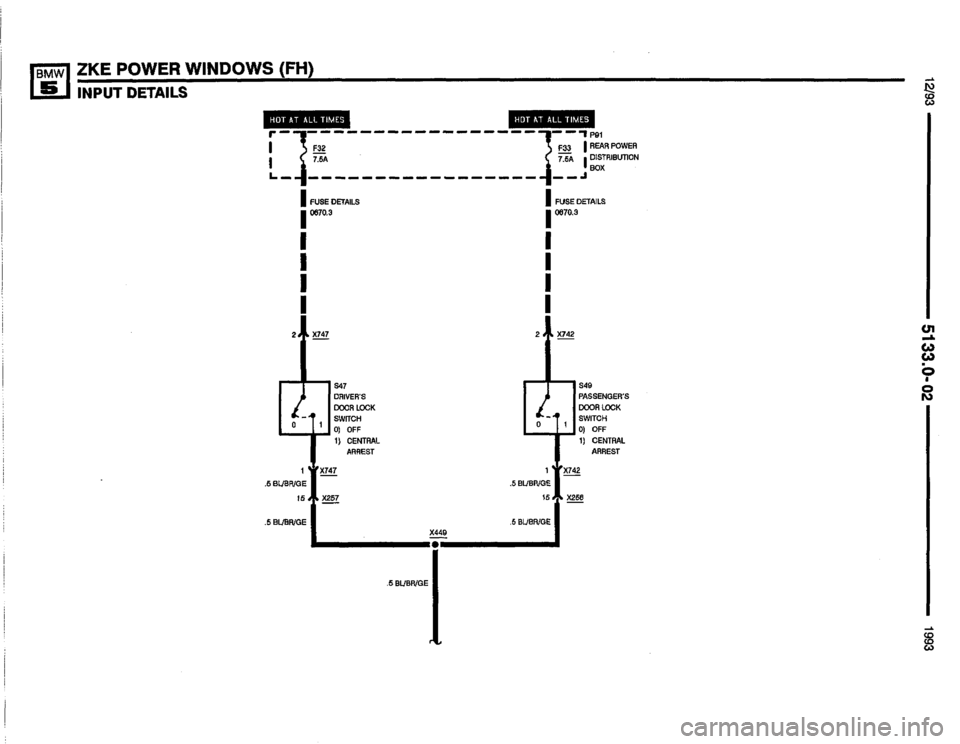 BMW M5 1993 E34 Electrical Troubleshooting Manual 