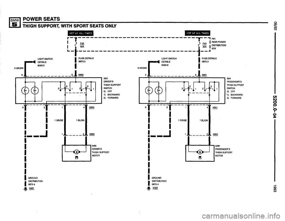 BMW M5 1993 E34 Electrical Troubleshooting Manual 