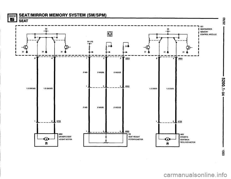 BMW M5 1993 E34 Electrical Troubleshooting Manual 