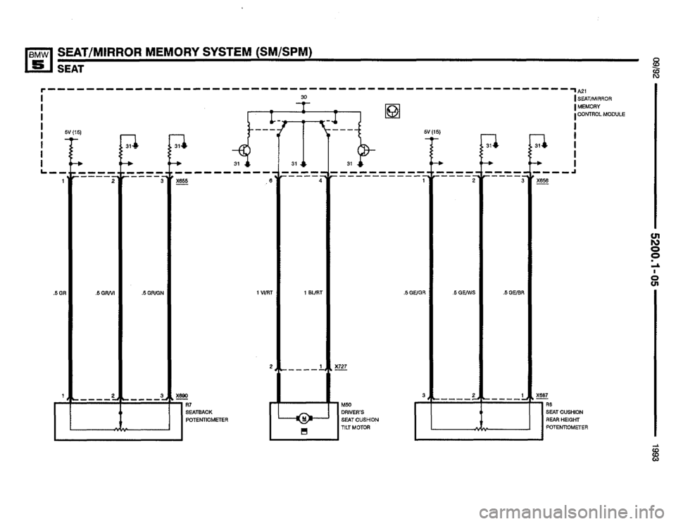 BMW M5 1993 E34 Electrical Troubleshooting Manual 