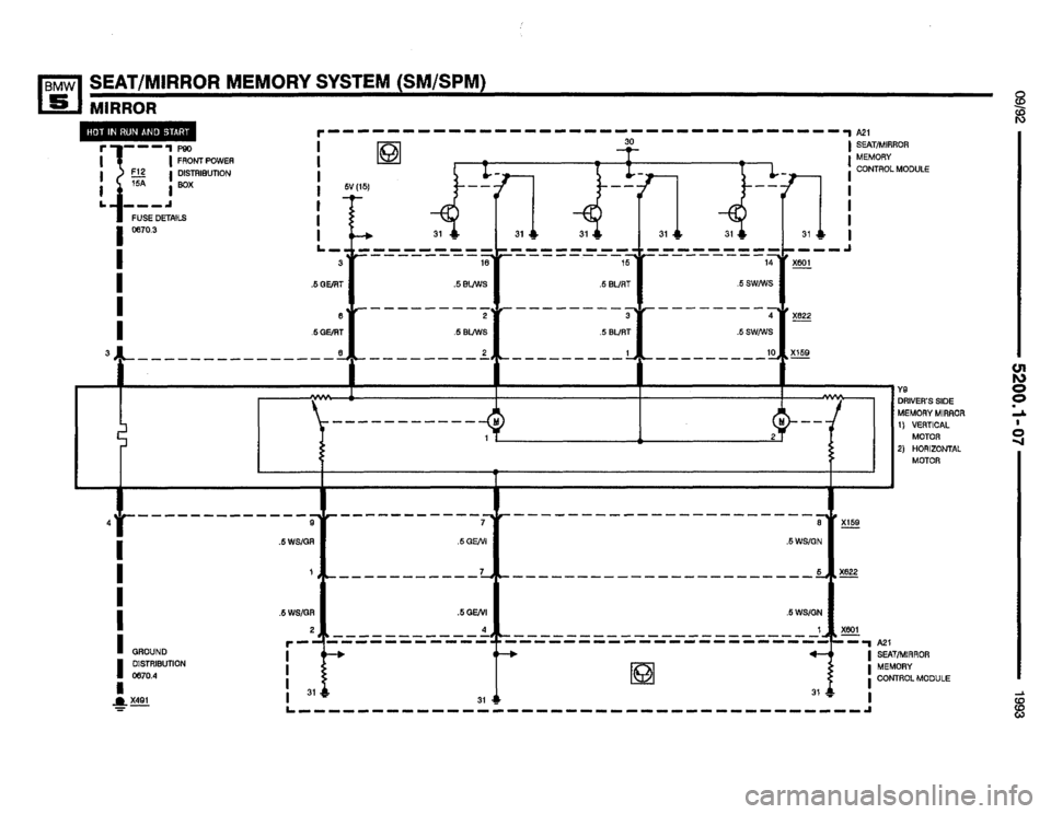 BMW M5 1993 E34 Electrical Troubleshooting Manual 