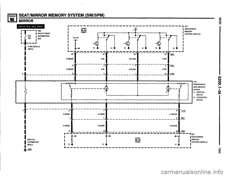 BMW M5 1993 E34 Electrical Troubleshooting Manual 