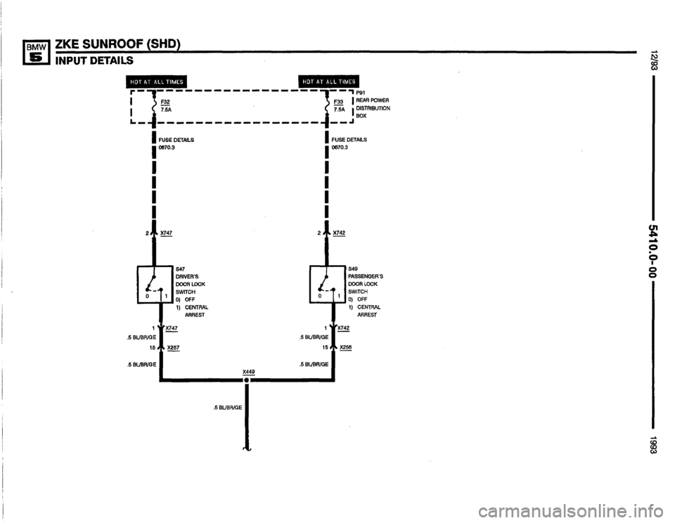 BMW M5 1993 E34 Electrical Troubleshooting Manual 
