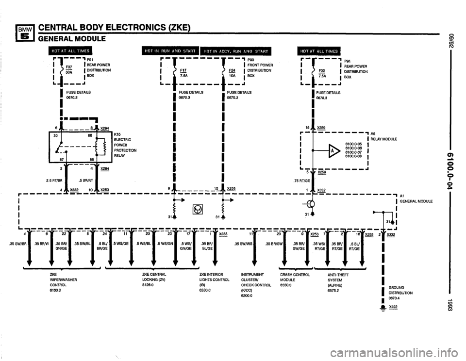 BMW M5 1993 E34 Electrical Troubleshooting Manual 