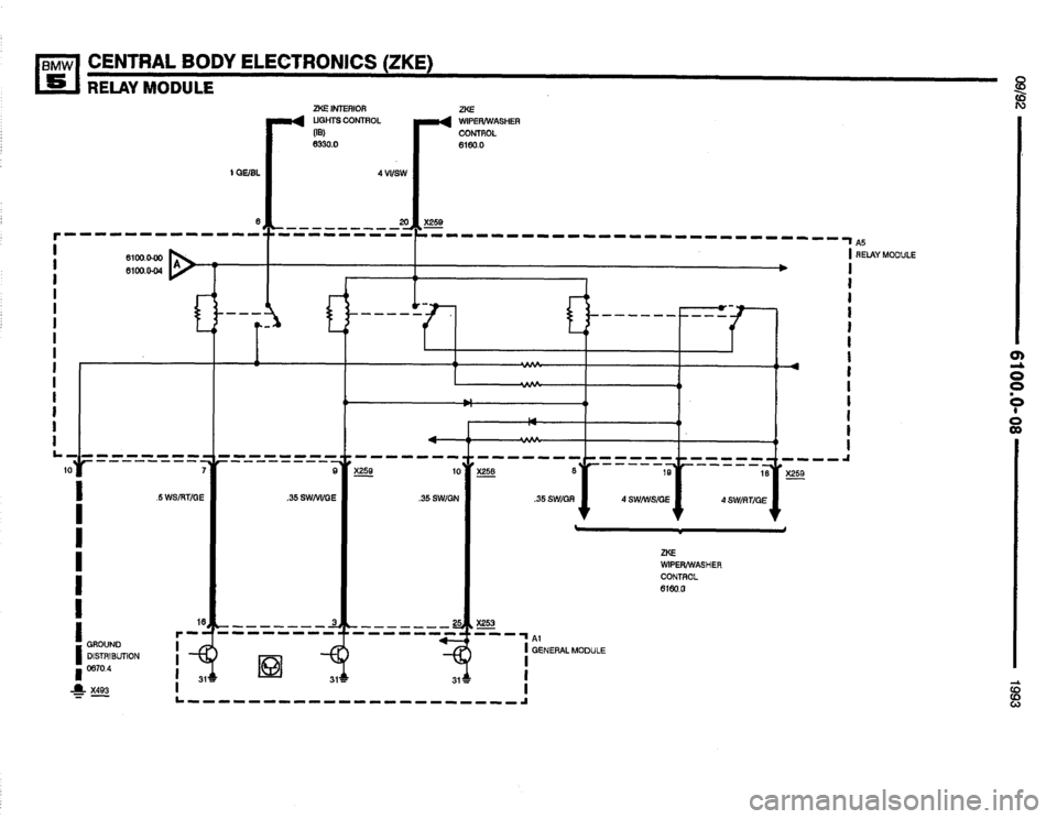 BMW M5 1993 E34 Electrical Troubleshooting Manual 