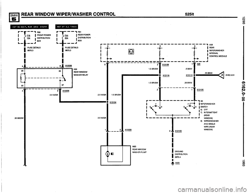 BMW M5 1993 E34 Electrical Troubleshooting Manual 