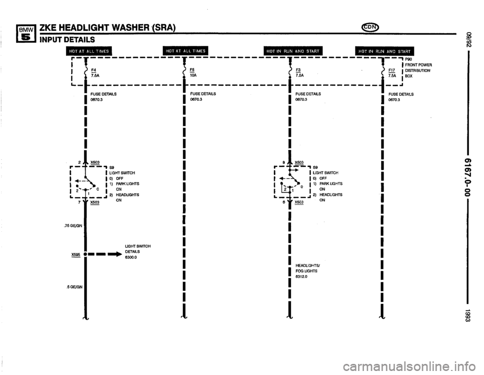 BMW M5 1993 E34 Electrical Troubleshooting Manual 