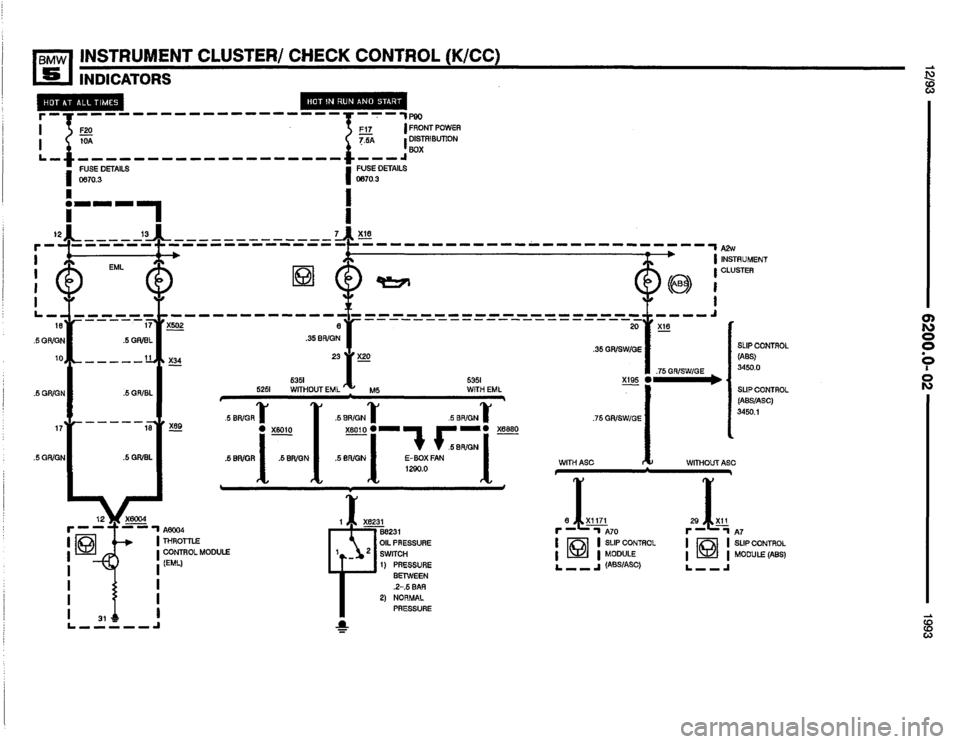 BMW M5 1993 E34 Electrical Troubleshooting Manual 