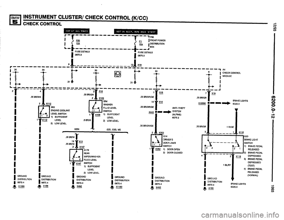 BMW M5 1993 E34 Electrical Troubleshooting Manual 