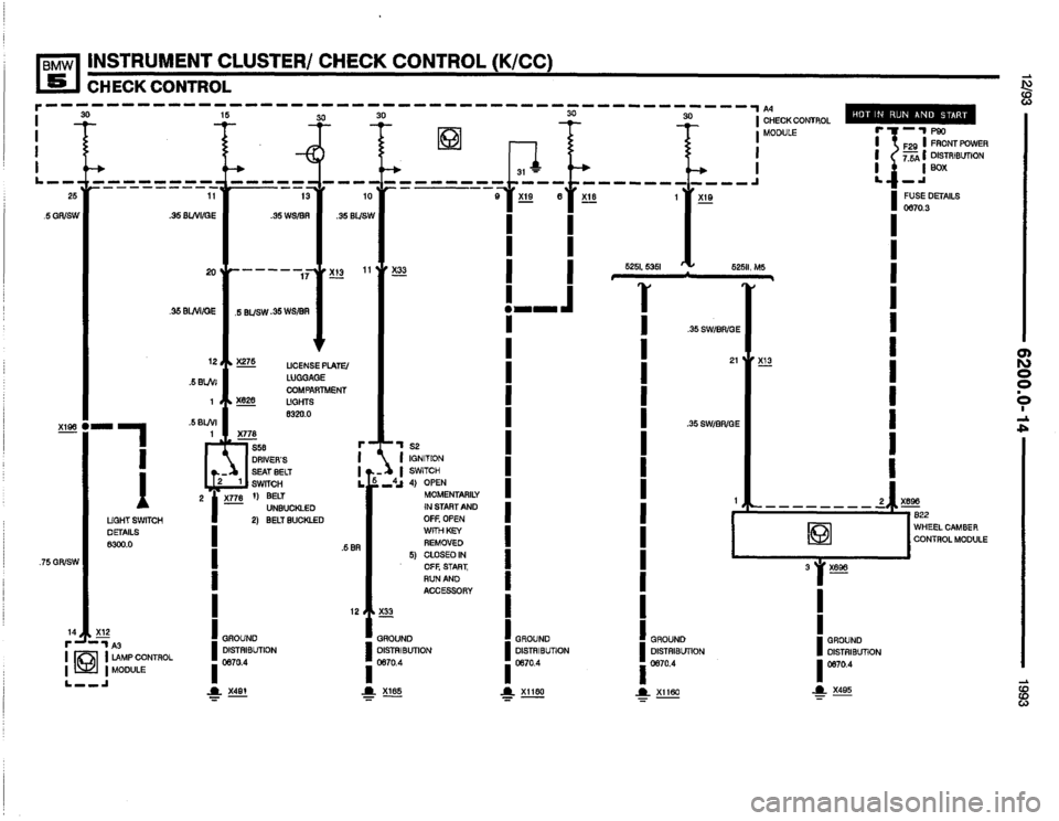 BMW M5 1993 E34 Electrical Troubleshooting Manual 