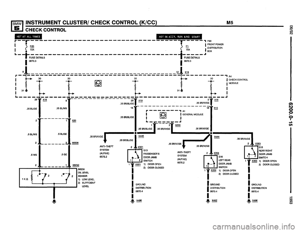 BMW M5 1993 E34 Electrical Troubleshooting Manual 