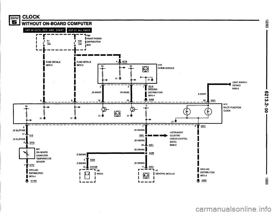 BMW M5 1993 E34 Electrical Troubleshooting Manual 