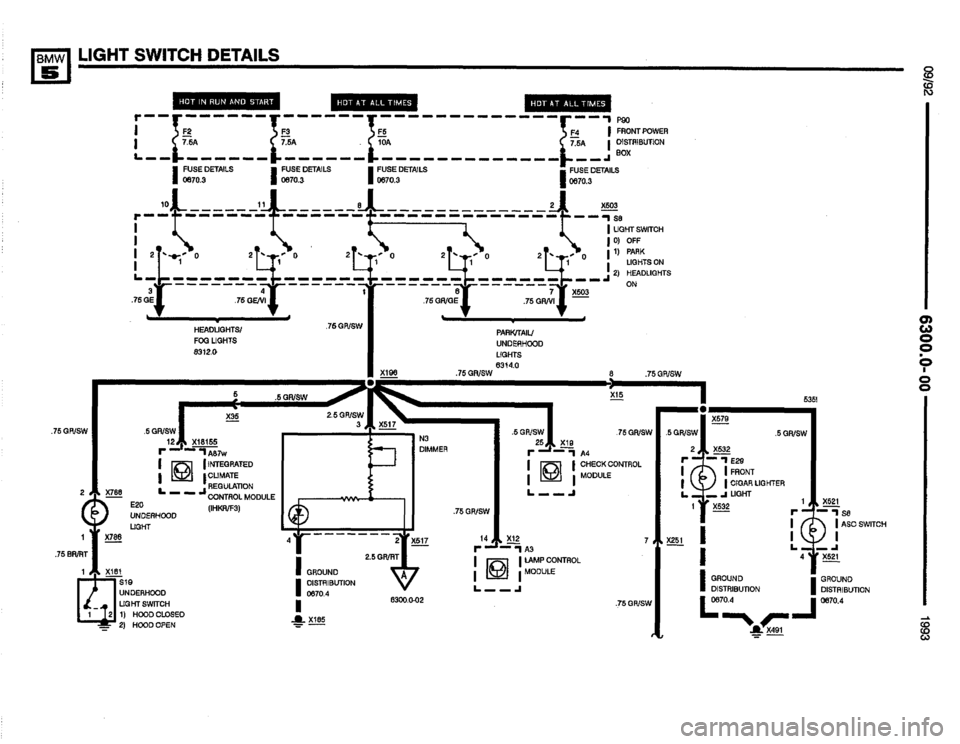 BMW M5 1993 E34 Electrical Troubleshooting Manual 