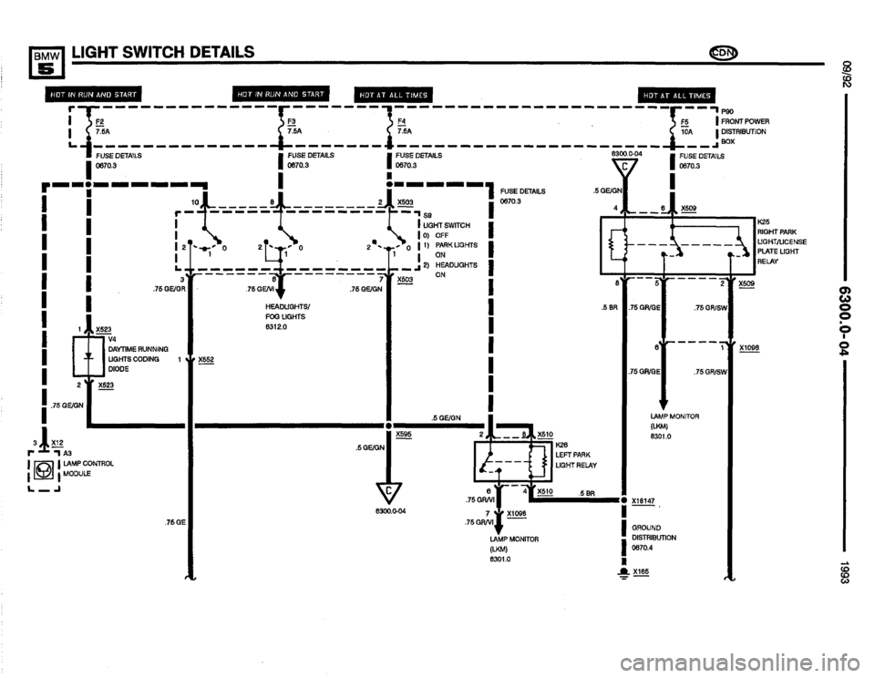BMW M5 1993 E34 Electrical Troubleshooting Manual 