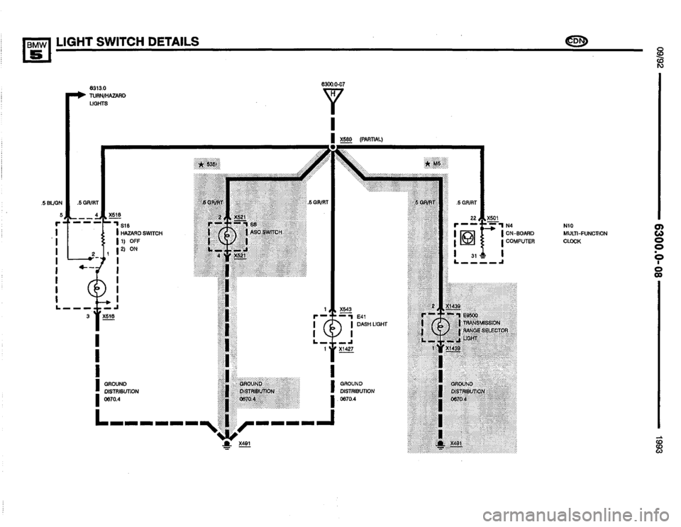 BMW M5 1993 E34 Electrical Troubleshooting Manual 