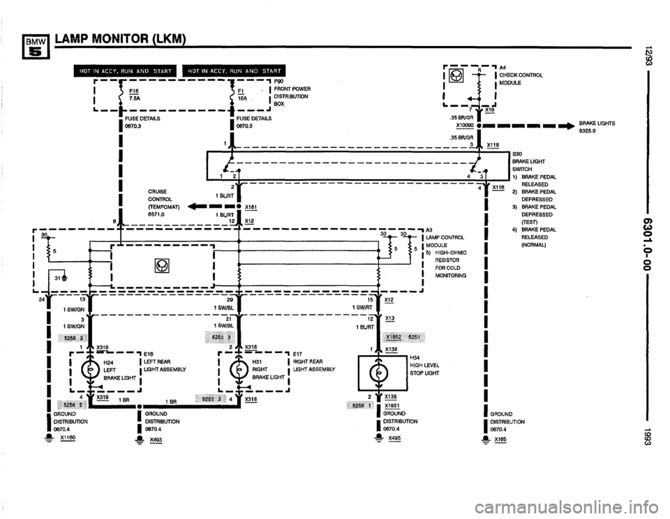 BMW M5 1993 E34 Electrical Troubleshooting Manual 