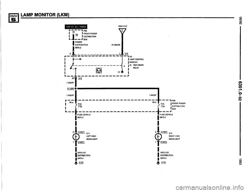 BMW M5 1993 E34 Electrical Troubleshooting Manual 