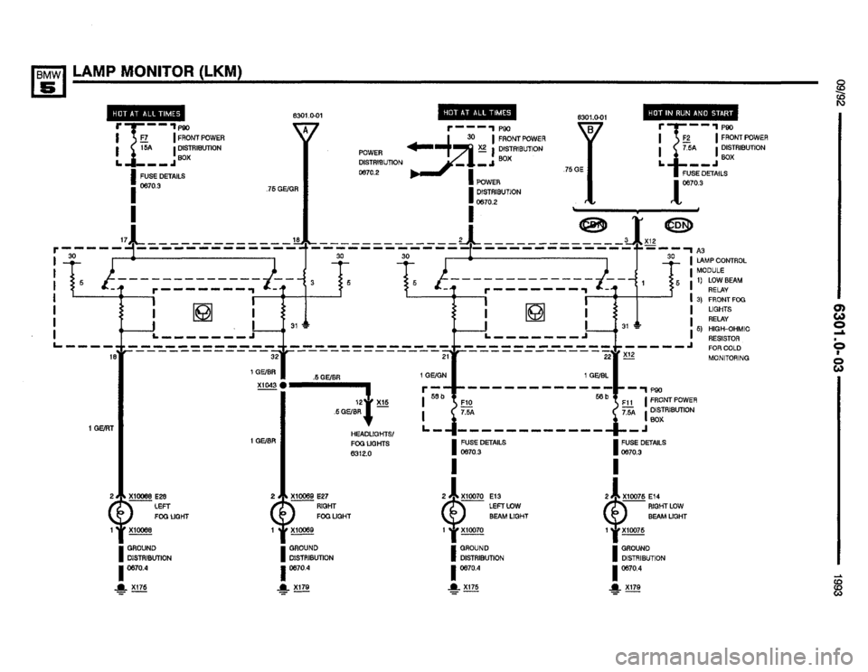 BMW M5 1993 E34 Electrical Troubleshooting Manual 