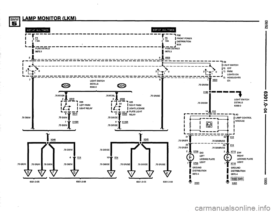 BMW M5 1993 E34 Electrical Troubleshooting Manual 