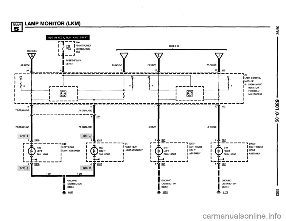 BMW M5 1993 E34 Electrical Troubleshooting Manual 