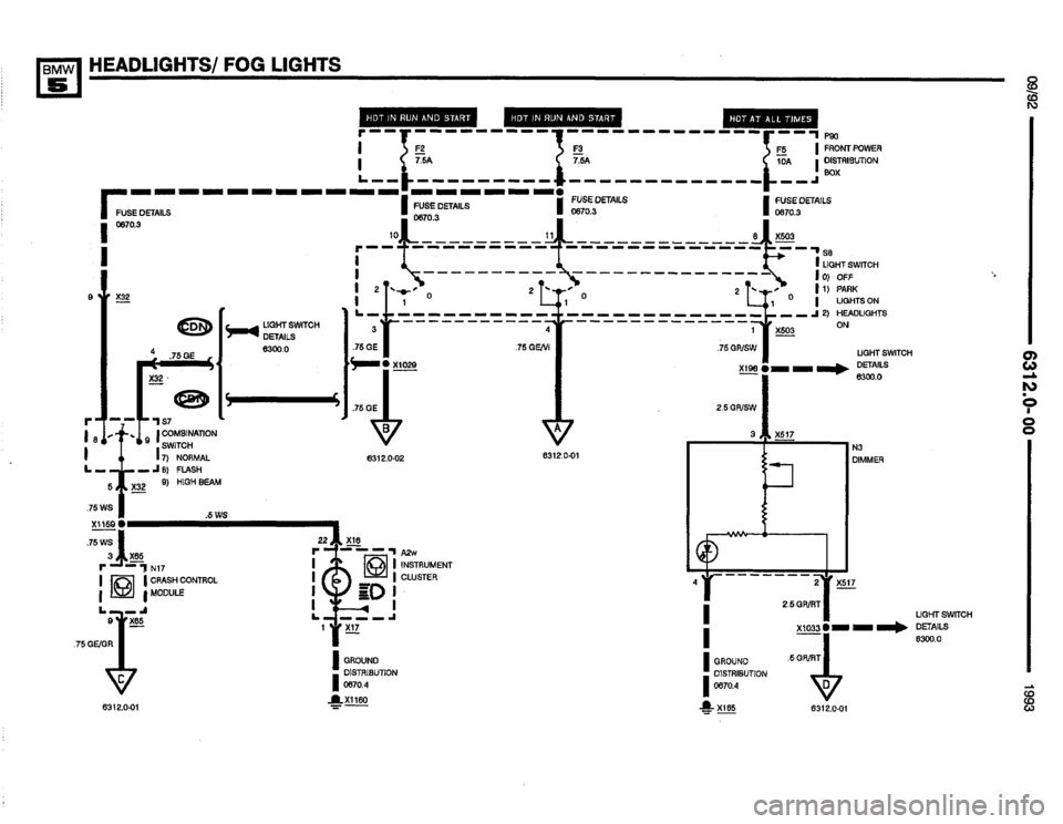 BMW M5 1993 E34 Electrical Troubleshooting Manual 