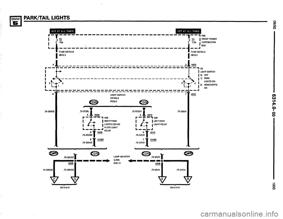 BMW M5 1993 E34 Electrical Troubleshooting Manual 