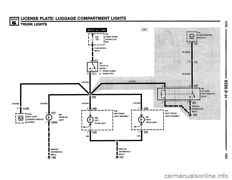 BMW M5 1993 E34 Electrical Troubleshooting Manual 