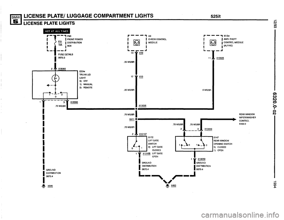 BMW M5 1993 E34 Electrical Troubleshooting Manual 