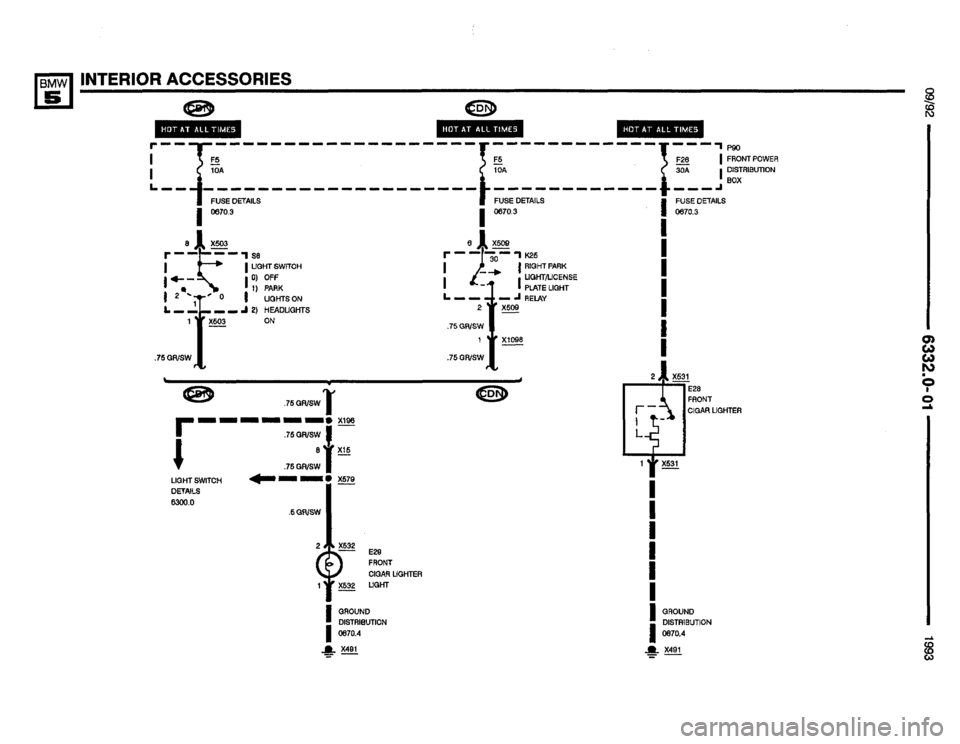 BMW M5 1993 E34 Electrical Troubleshooting Manual 
