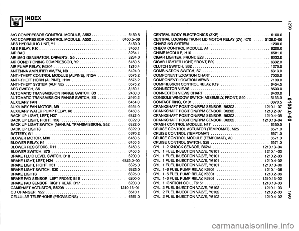 BMW M5 1993 E34 Electrical Troubleshooting Manual 