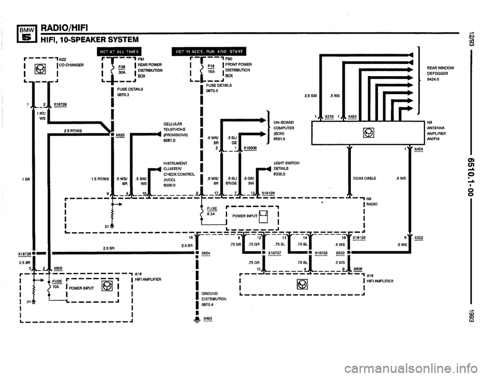 BMW M5 1993 E34 Electrical Troubleshooting Manual 