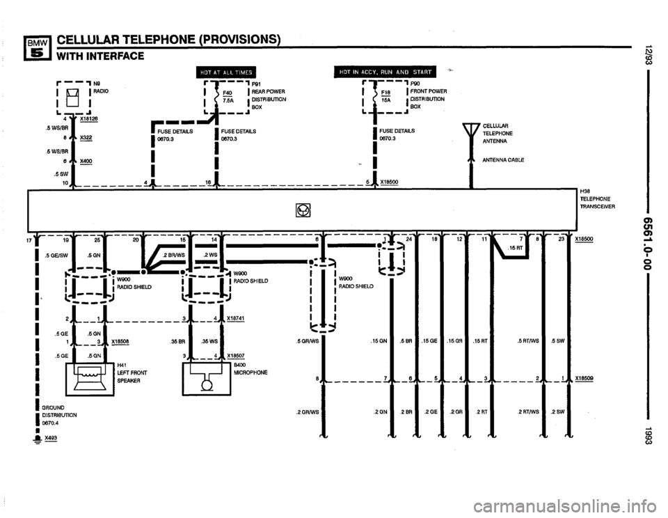 BMW M5 1993 E34 Electrical Troubleshooting Manual 