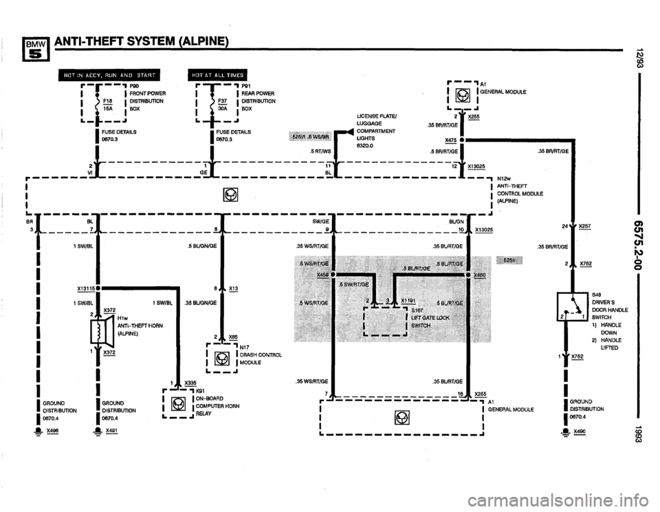 BMW M5 1993 E34 Electrical Troubleshooting Manual 
