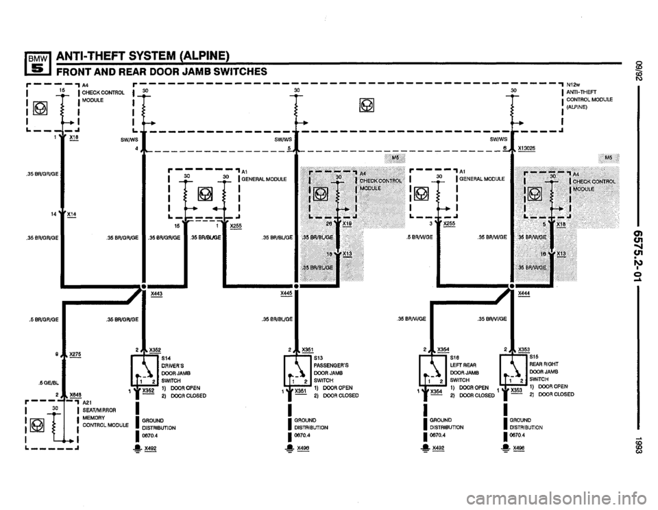 BMW M5 1993 E34 Electrical Troubleshooting Manual 