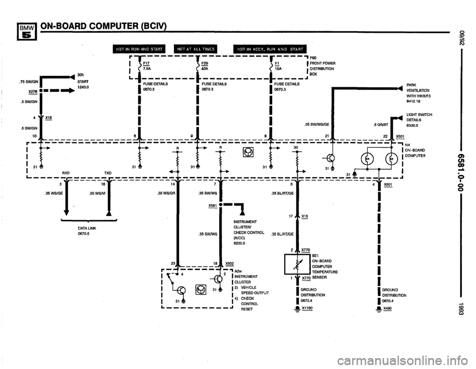 BMW M5 1993 E34 Electrical Troubleshooting Manual 