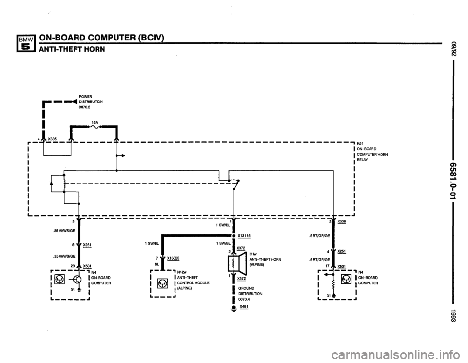 BMW M5 1993 E34 Electrical Troubleshooting Manual 