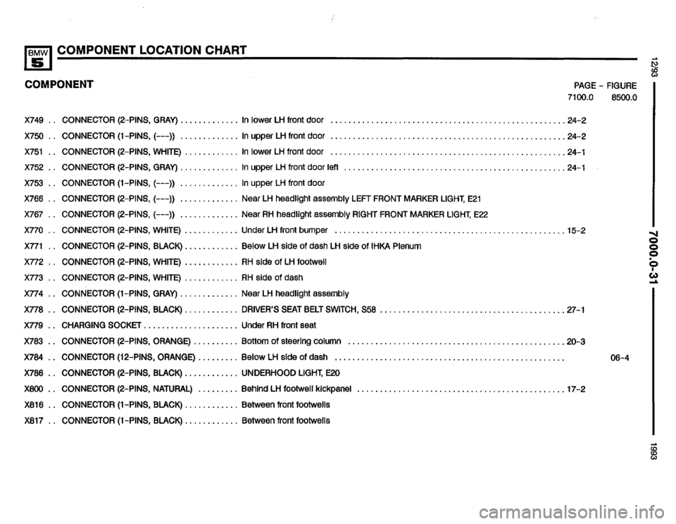 BMW M5 1993 E34 Electrical Troubleshooting Manual 
