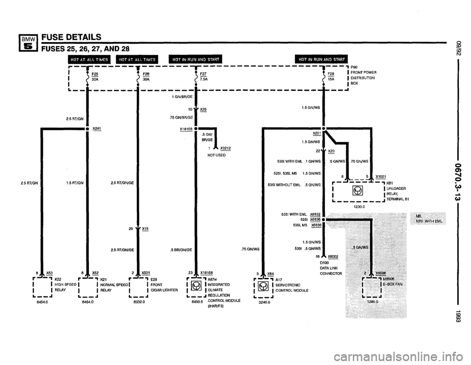 BMW M5 1993 E34 Electrical Troubleshooting Manual 